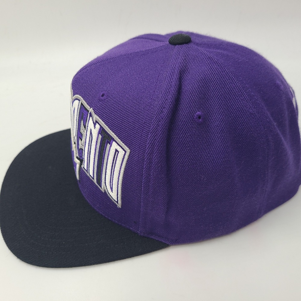 Sacramento Kings Hat Snapback‎ Mitchell & Ness Purple Black NBA Wool Blend Men - Picture 5 of 12